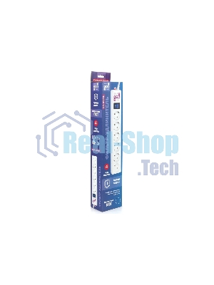 Сетевой фильтр PowerCube, PC 5 м 6 р, белый, 16А, SPG6-A2