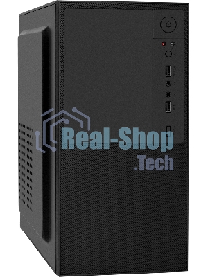 Компьютерный корпус Minitower ExeGate BAA-308-UNS500 (mATX, БП UNS500 с вент. 12см, 2хUSB, HD Audio, черный)