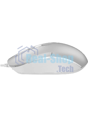 Мышь проводная A4Tech Fstyler FM26S серебристый/белый, 1600 dpi, USB, кнопки - 4