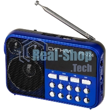 Радиоприемник Сигнал РП-224, бат. 3*АА (не в компл.), 220V, акб 400мА/ч, USB, SD, дисплей, фонарик