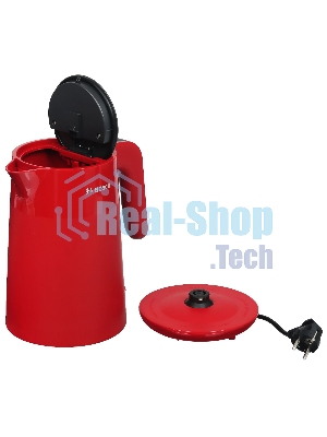 Электрочайник Bosch TWK2M164 красный, 1.7 л, 2400 Вт, скрытый нагревательный элемент