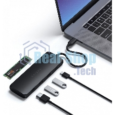 Док-станция (USB-хаб) Satechi ST-UCHSEK USB-C Hybrid Multiport Adapter (with SSD Enclosure M.2 SATA, 2xUSB 3.1, USB Type-C, HDMI), черный