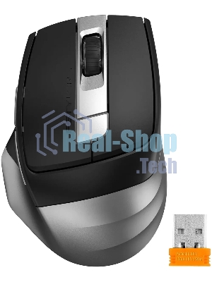 Мышь беспроводная A4Tech Fstyler FB35CS серый/черный, 2000 dpi, радиоканал, Bluetooth, USB, кнопки - 5