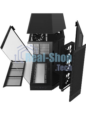 Компьютерный корпус без блока питания Case NZXT H9 Flow RGb+ (2025), Midi-Tower, TG, 6x140мм RGb + 1x120мм RGb, 2xUSB-A 3.2 + 1xUSB-C 3.2, E-ATX, ATX, mATX, mITX черный