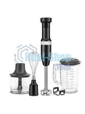Блендер погружной KitchenAid 5KHBV83EBM с аксессуарами, матовый черный