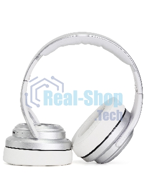 Беспроводные/проводные наушники Crown CMBH-5050 серебристый, накладные, Bluetooth + проводной, складная конструкция, до 10 ч