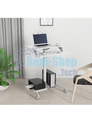 Стол для ноутбука Cactus VM-FDS108 столешница МДФ белый 71x39.2x110см (CS-FDS108WWT)