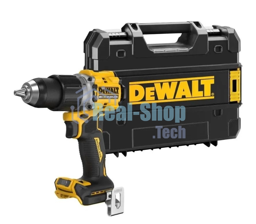 Дрель-шуруповерт DeWalt DCD805NT, Аккумуляторная, 18В, Без АКБ и ЗУ, Кейс