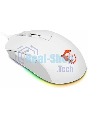 Мышь проводная MSI Clutch GM11 белый, 5000 dpi, USB, кнопки - 6
