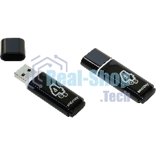 Флешка USB Smartbuy Glossy series black (SB4GbGS-K), 4Gb, USB 2.0, R/W 25/15, черный
