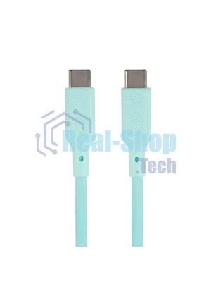 Кабель Type-C to Type-C, silica gel, 1м, 3A, 60W, PD (blue)