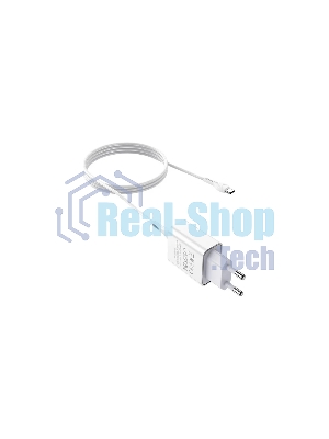 Блок питания (сетевой адаптер) HOCO C81A Asombroso single 1xUSB с кабелем Type-C, 2.1A, 10W, белый