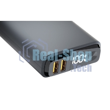 Портативный аккумулятор OLMIO QS-10, 10000mAh, 22.5W QuickCharge3.0/PowerDelivery, LCD, темно-серый