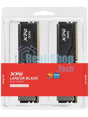 Оперативная память ADATA Lancer Blade, DDR5, 64GB (2x32GB), 5600 MHz, CL46, с радиатором, черный