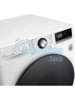 Стиральная машина LG F4Y6RYGYWV белая, загрузка фронтальная 10 кг, 1400 об/мин, класс A