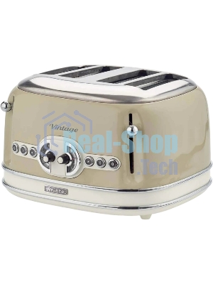 Тостер Ariete Vintage 156 бежевый, 1600 Вт, 4 слота