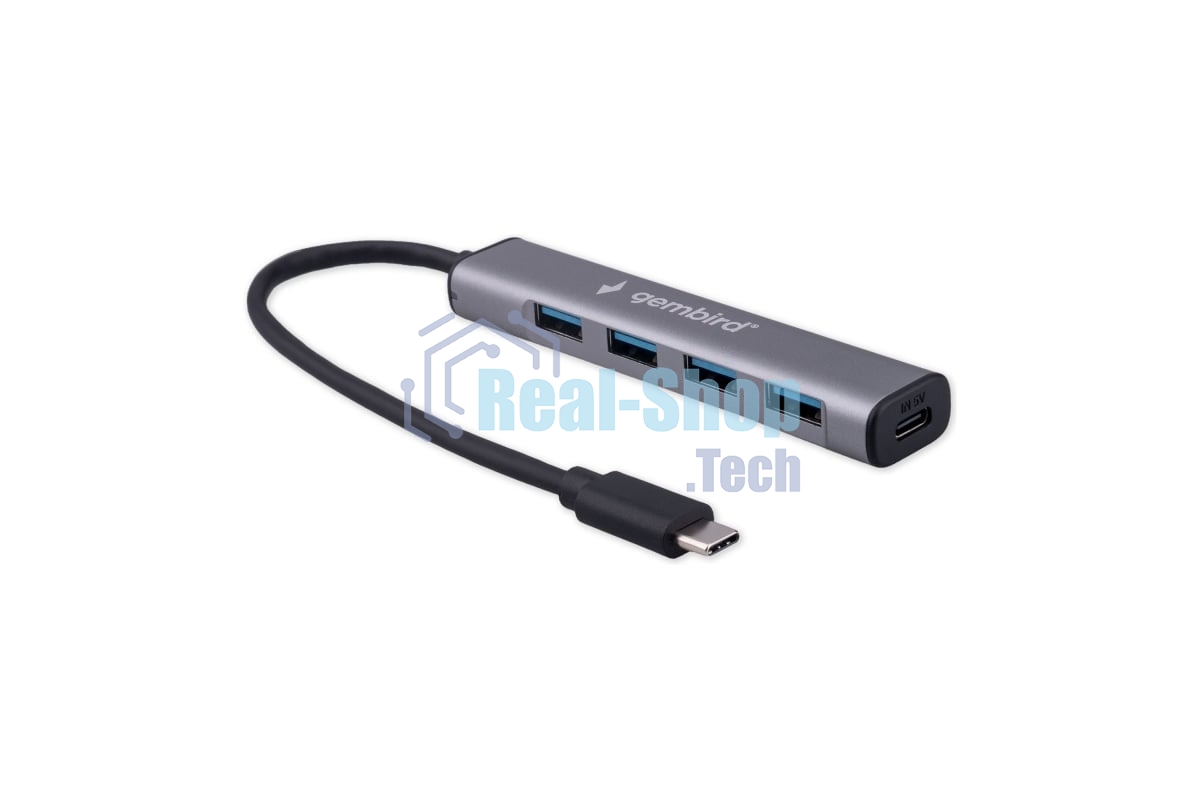 USB-концентратор Gembird UHB-C474, USB Type-C, 4хUSB, USB Type-C