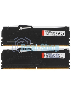Оперативная память Kingston Fury Beast, DDR5, 16Gb (2x8GB), 5600MHz, CL40, DIMM, с радиаторами, RGB, черный
