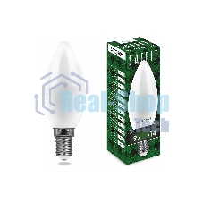 Лампа светодиодная SAFFIT SBC3709 (55078) 9Вт Е14 теплый матовая свеча