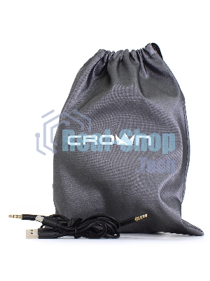 Беспроводные/проводные наушники Crown CMBH-5050 серебристый, накладные, Bluetooth + проводной, складная конструкция, до 10 ч
