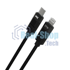 Дата-кабель MORE CHOICE (4620202555021) K87ia USB 3.0A PD 27W для Lightning ng 8-pin Type-C - 1м, черный