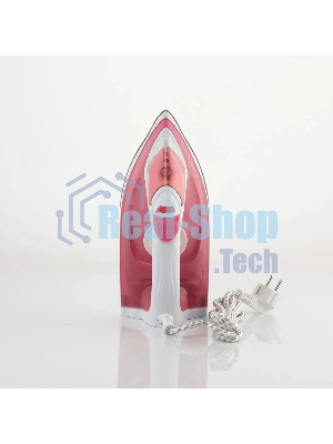 Утюг Scarlett SC-SI30K56 розовый, 2400; Световой индикатор работы: Да; Регулируемый пар до г/мин: 35; Паровой удар до г/мин: 140; Резервуар для воды, мл: 280; Функция разбрызгивания воды: Да; Терморегулятор: Да; Вертикальное отпаривание: Да; Регулировка степени отпаривания: Да; Покрытие подошвы: Керамическая подошва KeramoPro; Самоочистка: Да; Система защиты от накипи ANTI-CALC: Да; Функция автоотключения AUTO-SHUT OFF: Да; Размер утюга Ш*В*Г, мм: 289*120*140; Шарнирное крепление шнура: Да; Длина электрошнура, м: 1.8; Цвет шнура: В цвет корпуса;