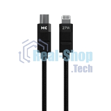 Дата-кабель MORE CHOICE (4620202555021) K87ia USB 3.0A PD 27W для Lightning ng 8-pin Type-C - 1м, черный
