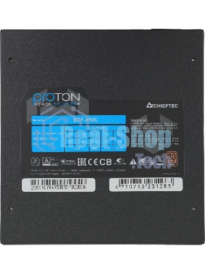 Блок питания Chieftec Proton BDF-650C, 650Вт, 80 PLUS Bronze, 140мм, модульный, черный