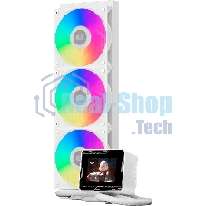 Система водяного охлаждения PcCooler GT360M Display ARGB Soc-AM5/AM4/1200/1700/1851 белый 4-pin 15-33.7dB Al LCD 310W Ret (GT360M-WHAWXX-GL)