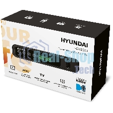 Приставка для цифрового ТВ Hyundai H-DVB520 черный + WiFi-адаптер, DVB-T2, DVB-T, DVB-C, HDMI, USB 2.0 х2