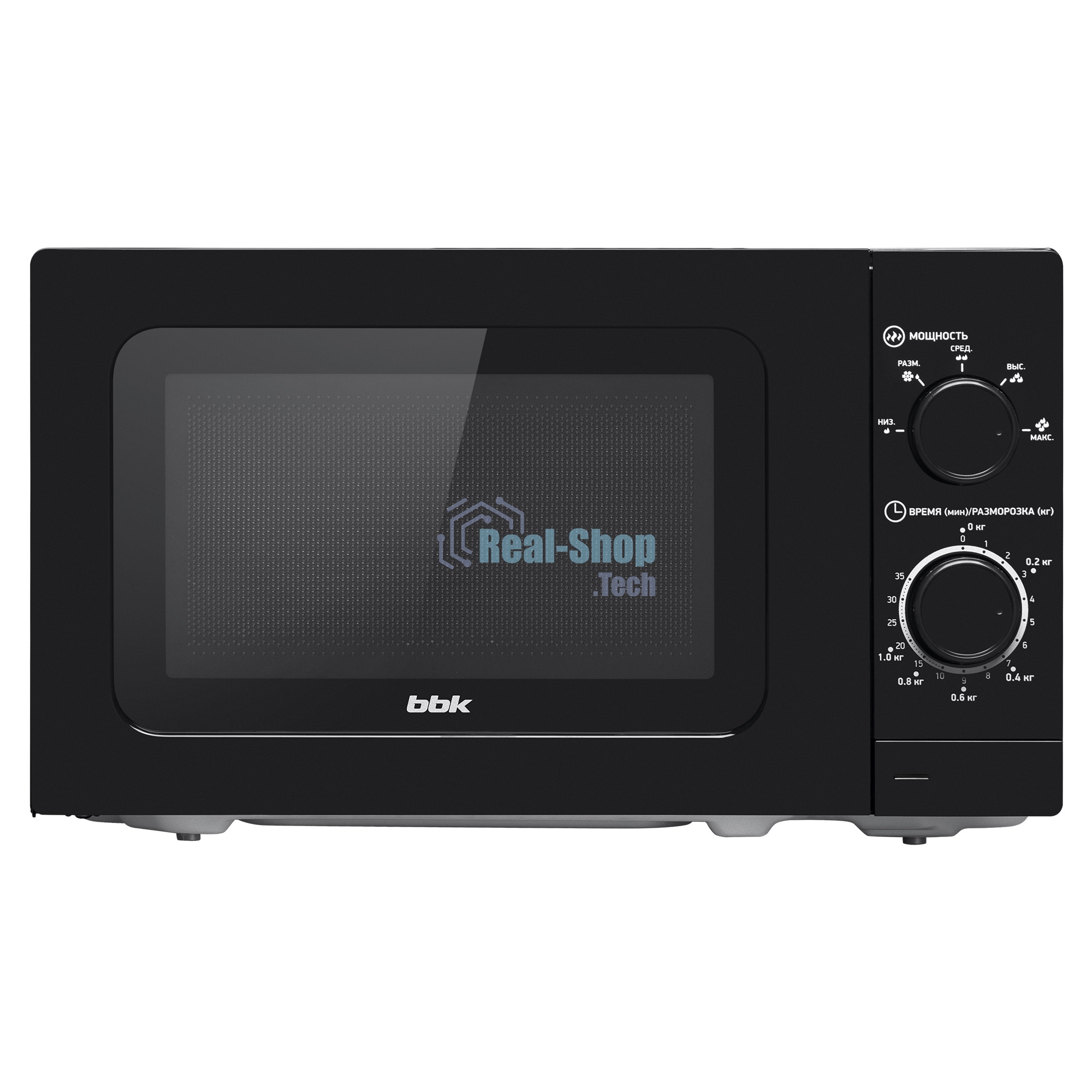 Микроволновая печь BBK 20MWS-717M/B черный, 20 л, 700 Вт, переключатели - поворотный механизм