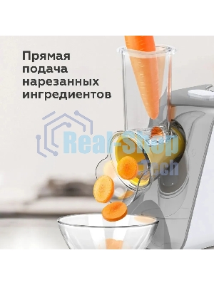 Овощерезка BQ CH1010, 150 Вт, 5 сменных насадок, белый/серый