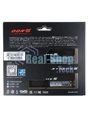 Оперативная память Patriot Viper Xtreme 5, DDR5, 48GB (2x24GB), 7600MHz, CL36, DIMM, с радиаторами, черный