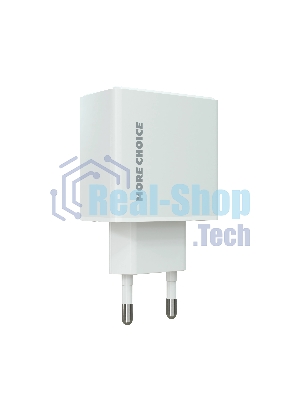 Сетевое зарядное устройство MORE CHOICE (4610196408632) NC60 1USB-C 3.0A PD 20W быстрая зарядка белый