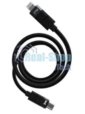Дата-кабель MORE CHOICE (4620202555021) K87ia USB 3.0A PD 27W для Lightning ng 8-pin Type-C - 1м, черный