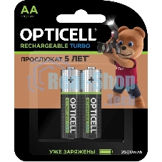 Аккумулятор Opticell Turbo 6080001 AA NiMH 2600mAh (2шт) блистер