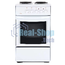 Плита электрическая Flama AE 1403 W белый, конфорок 4 шт, духовка 50 л, 50 см x 85 см x 60 см