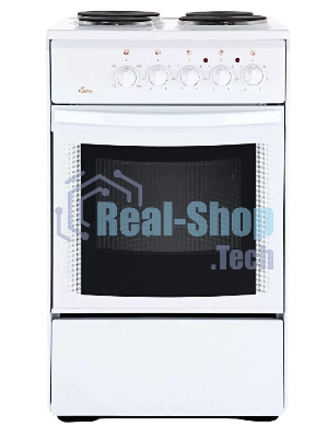 Плита электрическая Flama AE 1403 W белый, конфорок 4 шт, духовка 50 л, 50 см x 85 см x 60 см