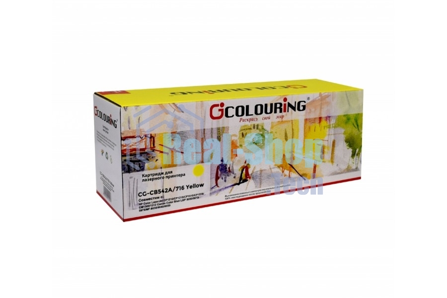 Картридж лазерный Colouring CG-CB542A/716 желтый (1400 стр.) для принтеров HP Color LaserJet CP1210/CP1215/CP1510/CP1518/CM1300/1312/Canon Color Shot LBP 5050/5970/5975/MF-8030/8040/8050