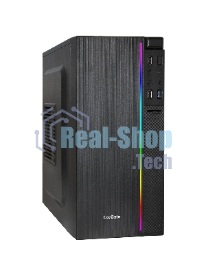 Компьютерный корпус Minitower ExeGate mEVO-9302-RGb-700W-12 (mATX, БП 700NPX с вент. 12см, 2хUSB+1хUSB 3.0, HD аудио, черный с RGb подсветкой)