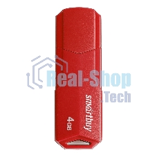 Флешка USB Smartbuy CLUE Red (SB4 GbCLU-R), 4Gb, USB 2.0, R/W 15/5, красный