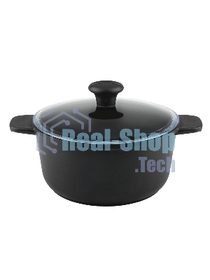 Кастрюля Maunfeld Osvald MF22SVLD03CR универсальная из литого алюминия со стеклянной крышкой, 3 л