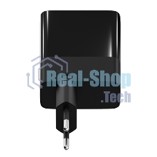 Сетевое зарядное устройство Maxvi A583GN Type-C 65W + Type-C 40W + USB 22W, GAN, PD, QC, LED дисплей, черный