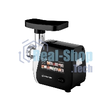 Мясорубка электрическая BRAYER BR1608 черный, 2000 Вт, 2.0 кг/мин, реверс, насадки - 8