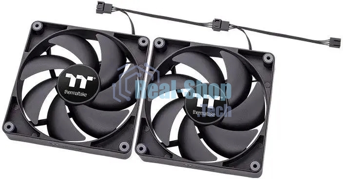Комплект вентиляторов для корпуса Thermaltake CT120 (2 шт.) черный, 120 мм, 2000 об/мин, 25.8 дБ, 4 pin