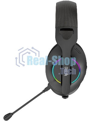 Гарнитура Acer OHR400 чёрный, беспроводная + проводная, USB/mini jack 3.5 мм, до 45 ч, подсветка