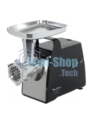 Мясорубка электрическая Moulinex ME558810 черный, 2200 Вт, 3.9 кг/мин, реверс, насадки - 8