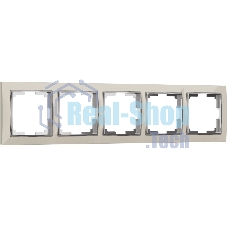 Рамка на 5 постов WERKEL (слоновая кость/хром) W0051903