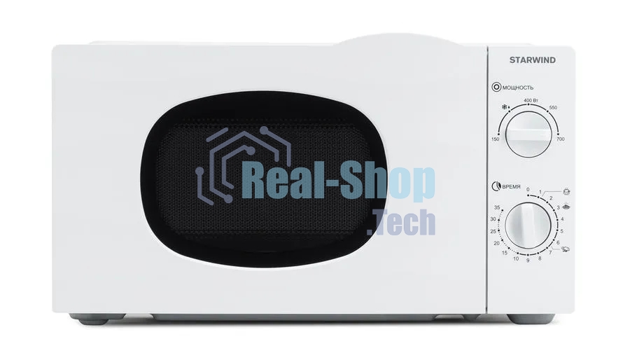 Микроволновая печь Starwind SWM6520 белый, 20 л, 700 Вт, переключатели - поворотный механизм