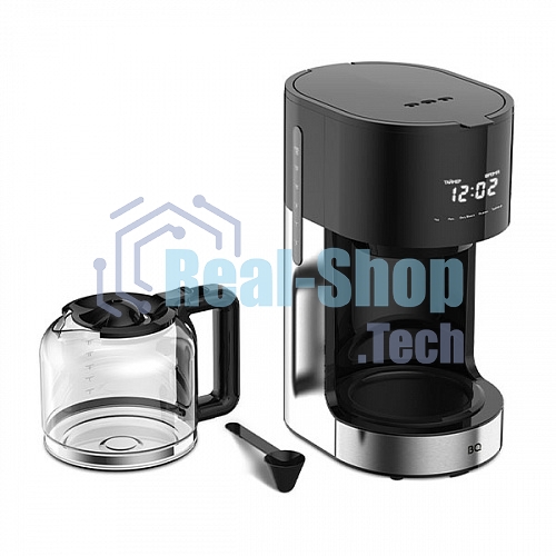 Кофеварка капельнаяBQ CM1001 черный-стальной, исп. кофе -молотый, 1.5 л, 900 Вт.